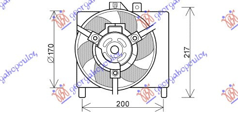 Electroventilator - Smart Fortwo 1998 , 0003127v007