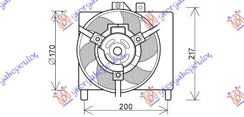 Electroventilator - Smart Fortwo 1998 , 0003127v007