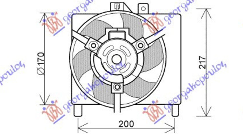 Electroventilator - Smart Fortwo 1998 , 0003127v007