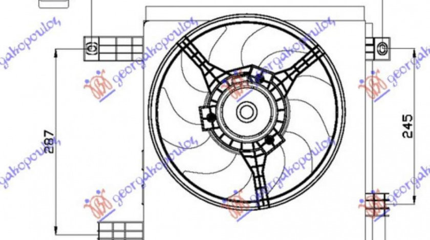 Electroventilator - Smart Fortwo Roadster 2003 , 0003127v007