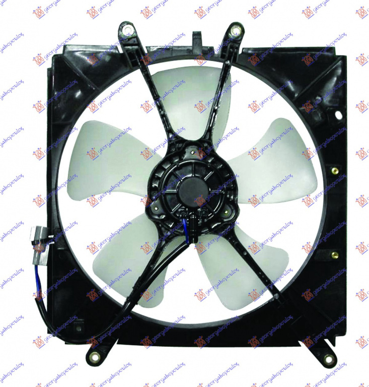 Electroventilator - Toyota Corolla (E 10) Sdn-S.W. 1992 , 16363-02090