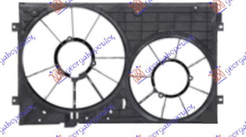 Electroventilator (Twin) Benzina-Diesel (Rad 40 5cm) - Skoda Octavia 5 2004 , 1k0121207t