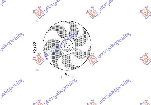 Electroventilator - Vw Polo 1994 , 6n0959455c