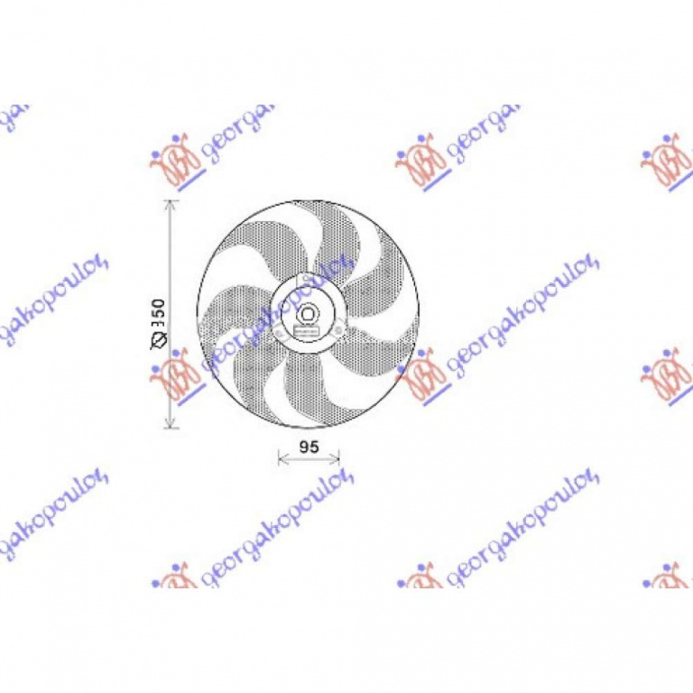 Electroventilator - Vw Sharan 1995 , 6n0959455c