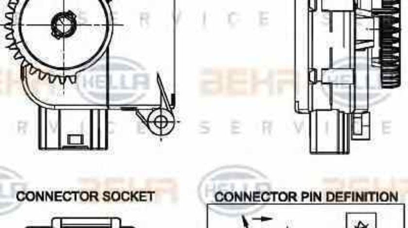 Element de reglare clapeta carburator VW POLO 9N HELLA 6NW 351 344-021