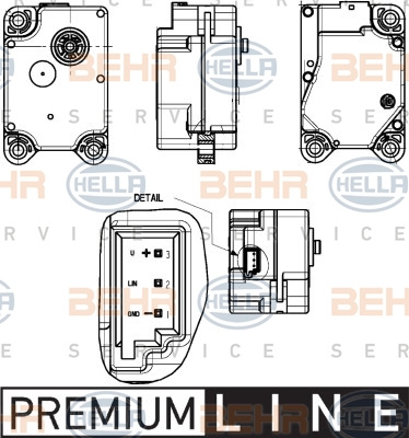 Element de reglare, clapeta carburator (6NW351344011 HELLA) VOLVO