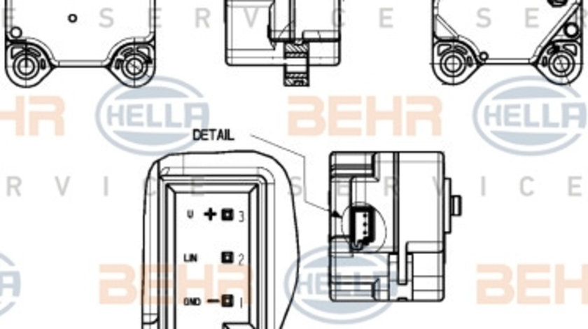 Element de reglare, clapeta carburator (6NW351344011 HELLA) VOLVO