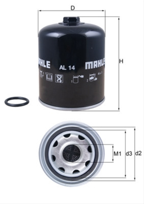 Element Filtrant Uscator Aer, Compresor Mahle Original Scania AL 14D