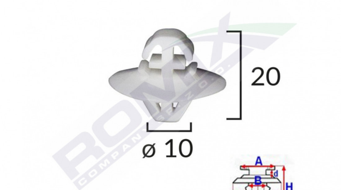 Element Fixare Bandouri Laterale Pentru Crafter / Sprinter Set 10 Buc Romix C60394