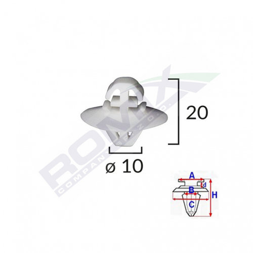 Element Fixare Bandouri Laterale Pentru Crafter / Sprinter Set 10 Buc Romix C60394