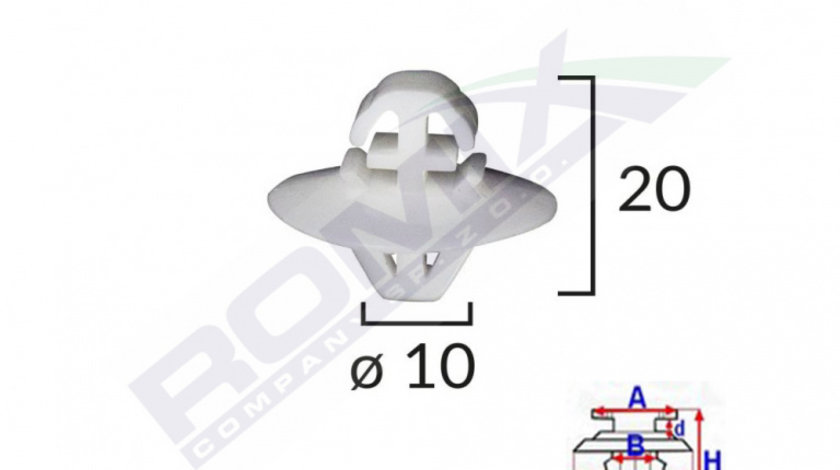 Element Fixare Bandouri Laterale Pentru Crafter / Sprinter Set 10 Buc Romix C60394-RMX