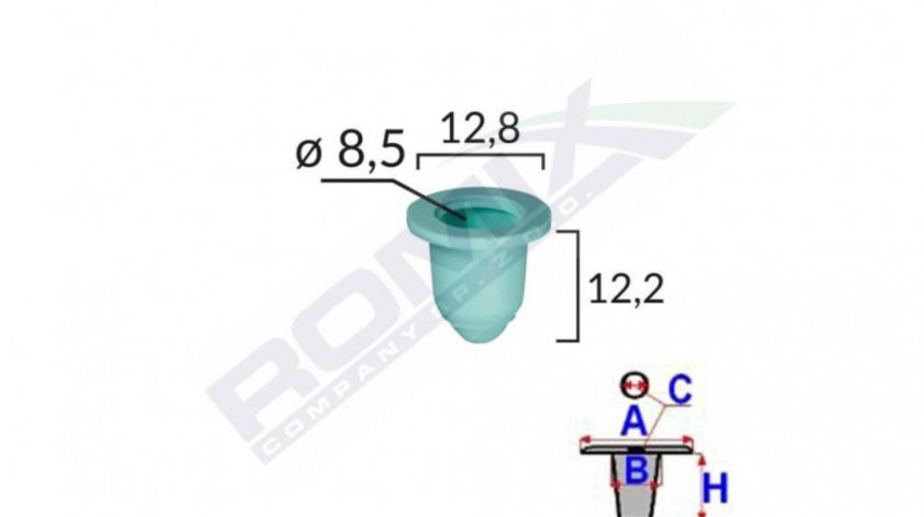 Element fixare pentru audi/bmw/seat/vw 12.8x12.2 - albastru set 10 buc UNIVERSAL Universal #6 71103-RMX