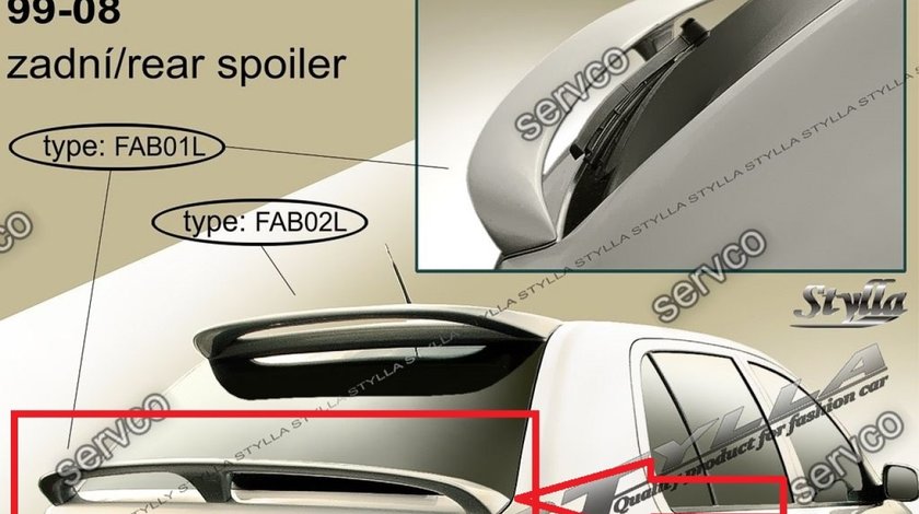 Eleron adaos portbagaj spoiler tuning sport Skoda Fabia Hatchback HB VRS Mk1 6Y 1999–2007 v6