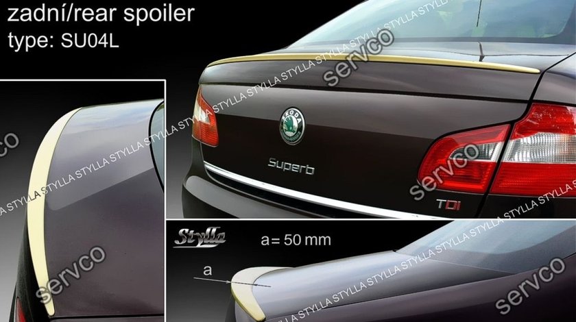 Eleron GTi portbagaj spoiler tuning sport Skoda Superb 2 Mk2 Limuzina Sedan 2008-2015 v3