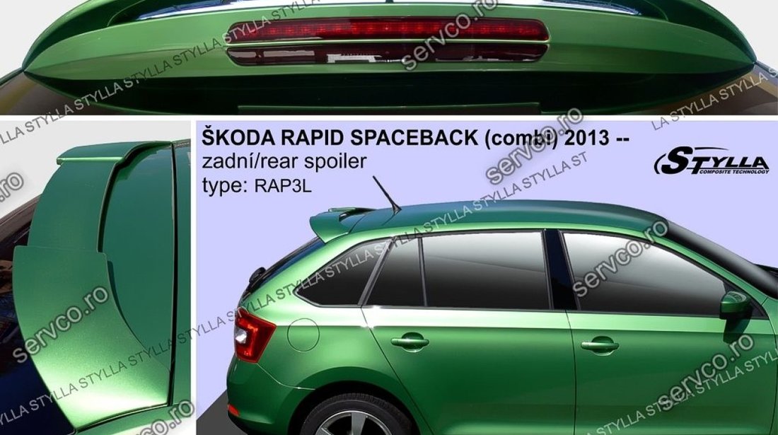 Eleron haion sport tuning Skoda Rapid Mk1 Spaceback 2013-2019 v3