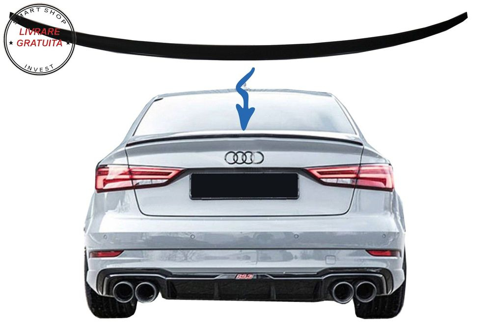 Eleron Portbagaj Audi A3 8V Sedan (2013-Up) Negru Lucios- livrare gratuita