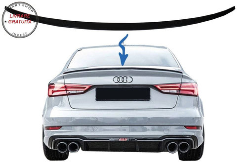 Eleron Portbagaj Audi A3 8V Sedan (2013-Up) Negru Lucios- livrare gratuita