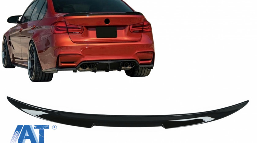 Eleron Portbagaj compatibil cu BMW Seria 3 F30 F80 M3 Sedan (2011-2019) Negru Lucios