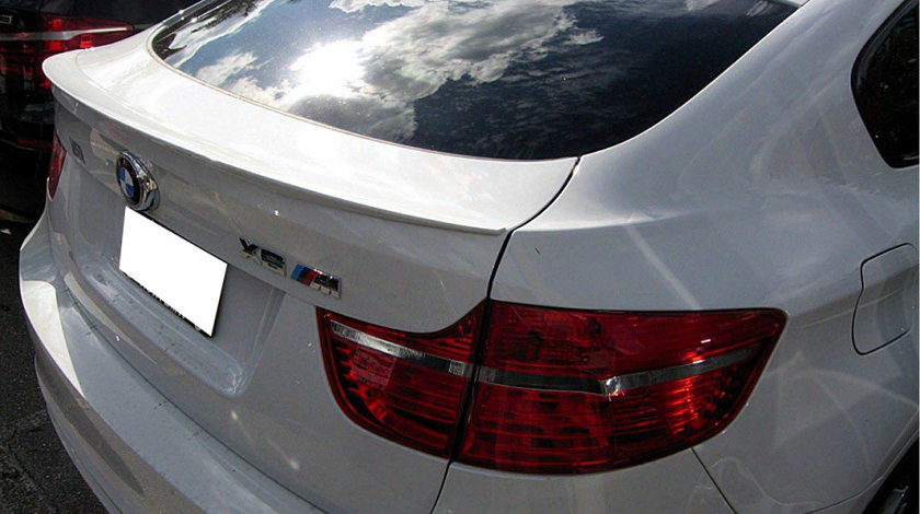 Eleron portbagaj pentru BMW X6 E71 model Performance plastic ABS vopsit profesional negru lucios 475, C4R Black Sapphire Metallic CALITATE PREMIUM