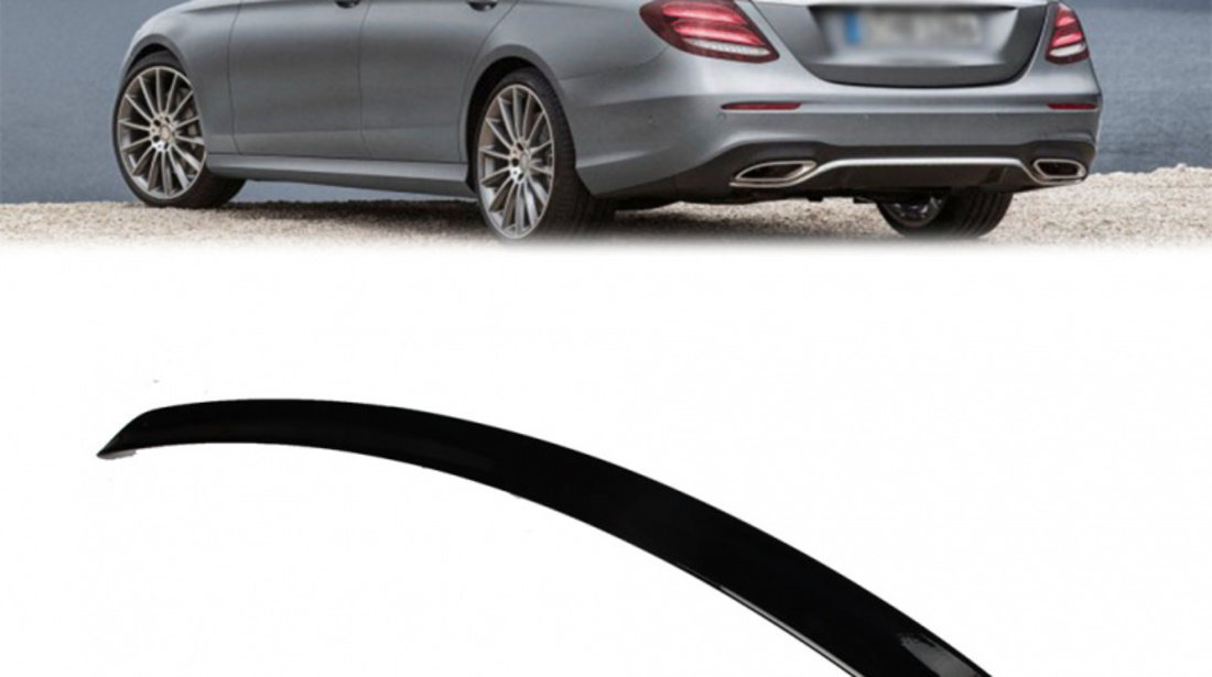 Eleron portbagaj pentru Mercedes W213 model E63 AMG TA plastic ABS vopsit profesional negru lucios 197, 9197 Obsidian Black Metallic CALITATE PREMIUM