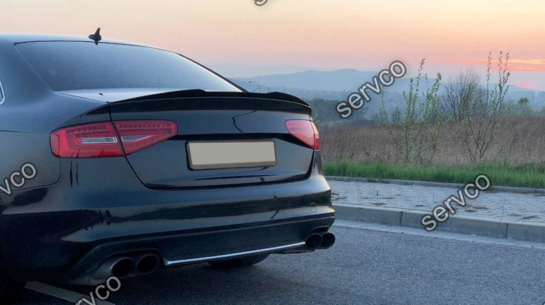 Eleron portbagaj spoiler cap Audi A4 S4 B8 Facelift 2012-2014 v3 - Maxton Design