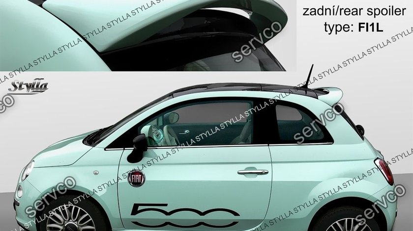 Eleron prelungire haion luneta spoiler tuning sport Fiat 500 Abarth 2007-2018 v2