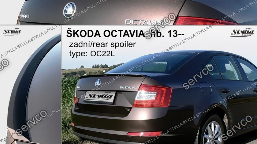 Eleron prelungire portbagaj tuning sport Skoda Octavia 3 Sedan HB 5E RS 2013-2017 v4