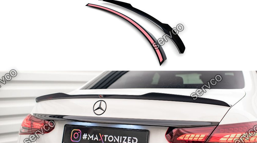 Eleron spoiler cap Mercedes E Class W213Facelift Sedan AMG-Line 2021- v5 - Maxton Design