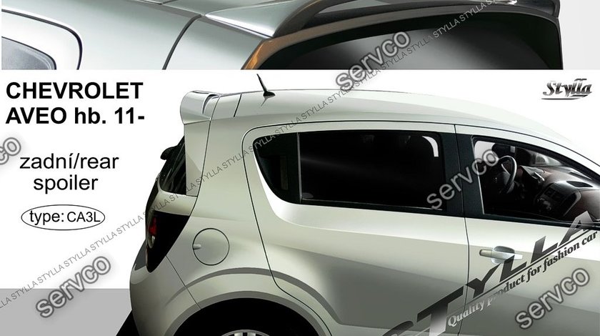 Eleron spoiler haion luneta portbagaj tuning sport Chevrolet Aveo Mk2 T300 2011-2017 ver1