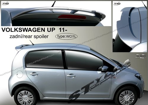 Eleron spoiler haion portbagaj tuning sport VW UP SKODA CITIGO SEAT MII 2011-2017 ver1