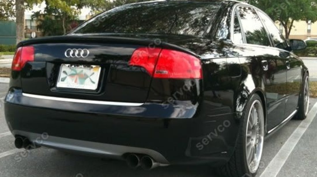 Eleron spoiler portbagaj ABT Audi A4 B7 8E 8H RS4 S4 Sline sedan din 3 piese v2