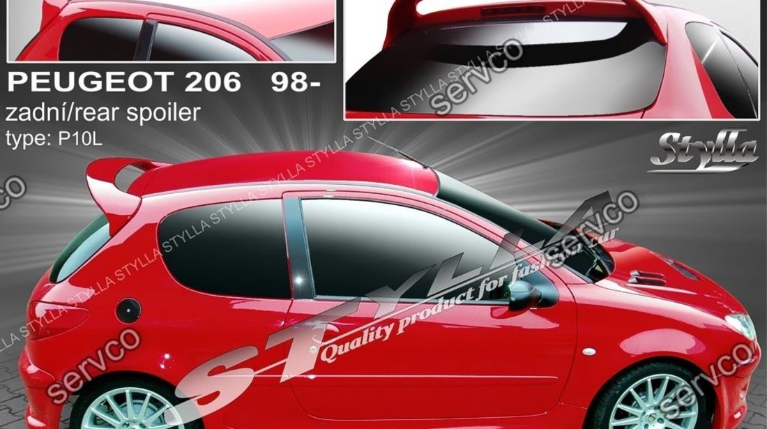 Eleron spoiler tuning sport eleron Peugeot 206 Wrc GTI WRC Rally 1998-2010 ver2