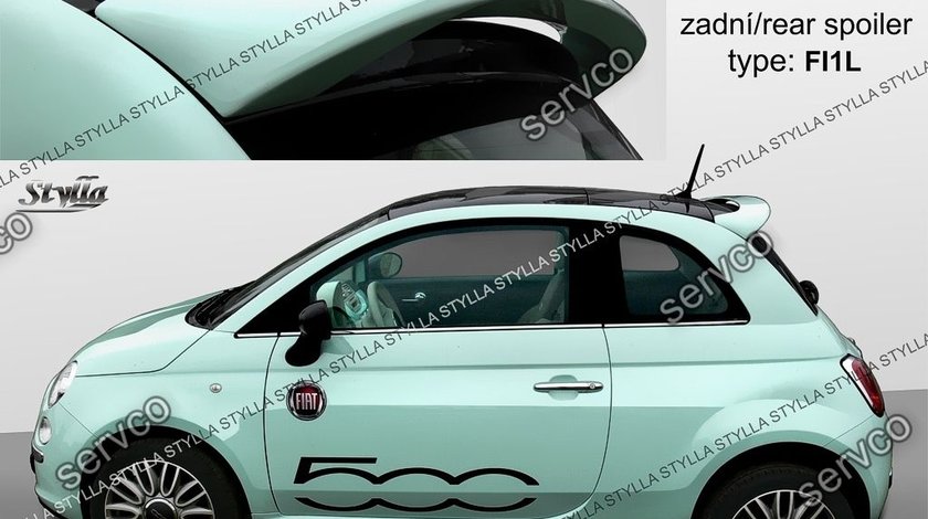 Eleron spoiler tuning sport Fiat 500 Abarth 2007-2018 ver2