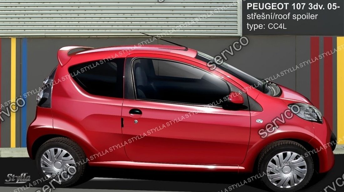 Eleron spoiler tuning sport Peugeot 107 Gti Vti Coupe 2005-2014 ver1