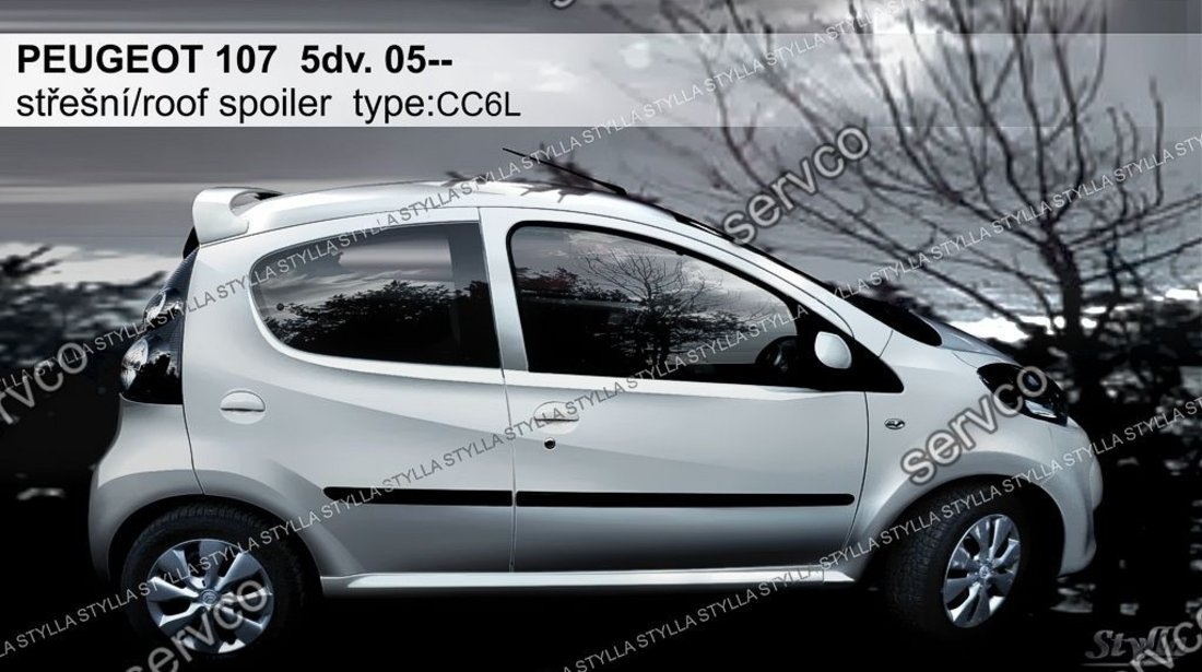 Eleron spoiler tuning sport Peugeot 107 Gti Vti Hb Hatchback 2005-2014 ver2