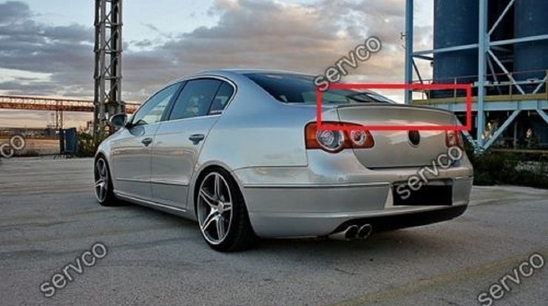 Eleron spoiler tuning sport portbagaj capota VW Passat B6 3C R36 Rline ver3