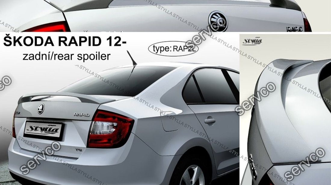 Eleron spoiler tuning sport portbagaj Skoda Rapid Mk1 Sedan Hatchback Liftback 2012-2017 ver1
