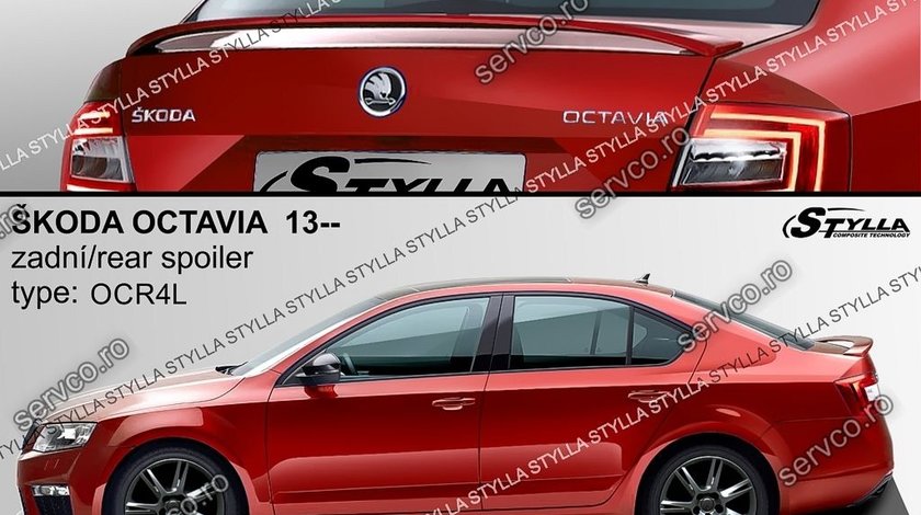 Eleron spoiler tuning sport portbagaj Skoda Octavia 3 Sedan Hatchback Liftback HB 5E RS 2013-2019 v5