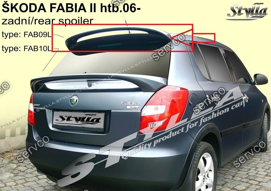 Eleron spoiler tuning sport Skoda Fabia Hatchback HB VRS Rs 2007-2015 ver3