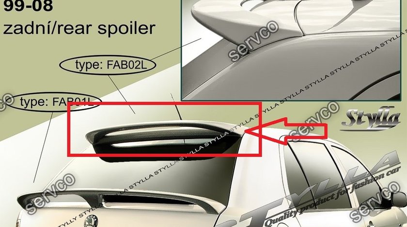 Eleron spoiler tuning sport Skoda Fabia Hatchback HB VRS Mk1 6Y 1999–2007 ver5