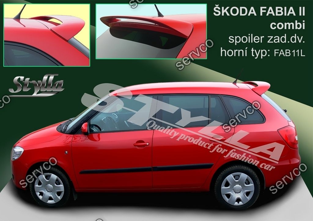 Eleron spoiler tuning sport Skoda Fabia Kombi VRS Mk2 5J 2007-2014 v2