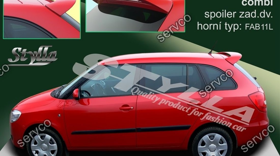 Eleron spoiler tuning sport Skoda Fabia Kombi VRS Mk2 5J 2007-2014 v2