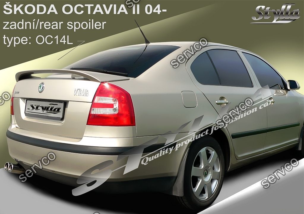 Eleron spoiler tuning sport Skoda Octavia 2 RS Vrs Sedan Hatchback 2004-2013 ver5