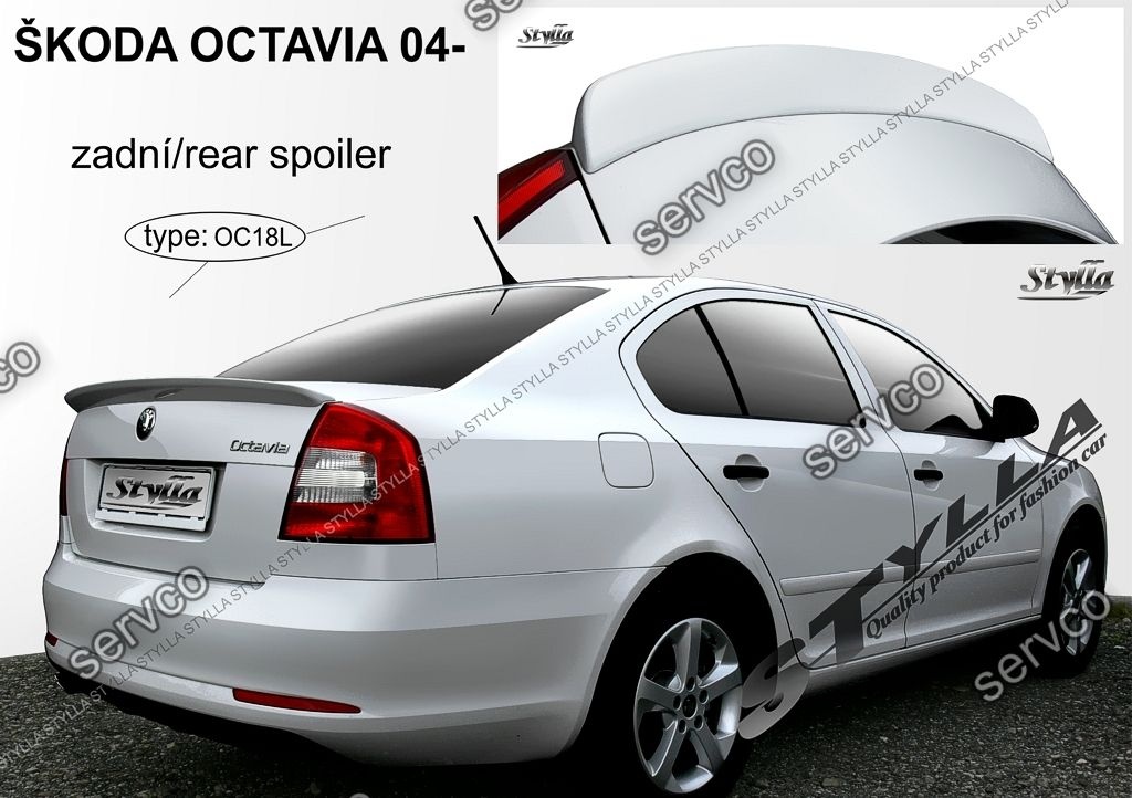 Eleron spoiler tuning sport Skoda Octavia 2 RS Vrs Sedan Hatchback 2004-2013 ver9