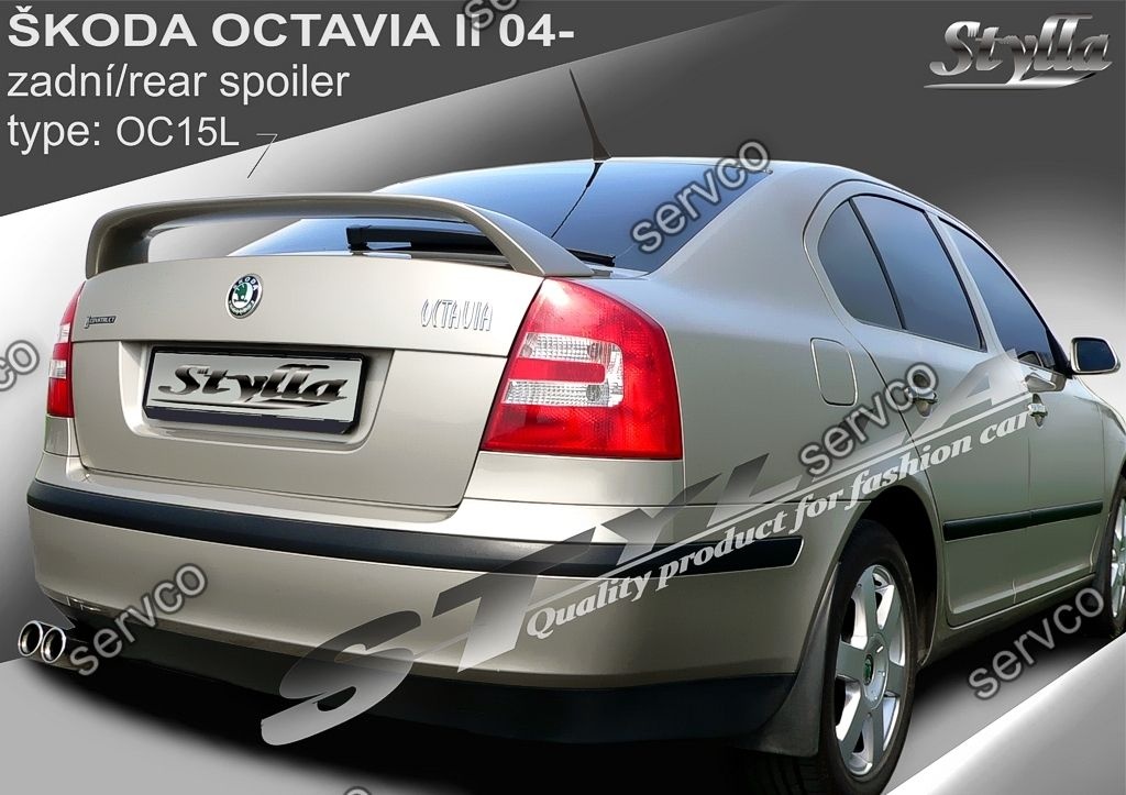 Eleron spoiler tuning sport Skoda Octavia 2 RS Vrs Sedan Hatchback 2004-2013 ver7
