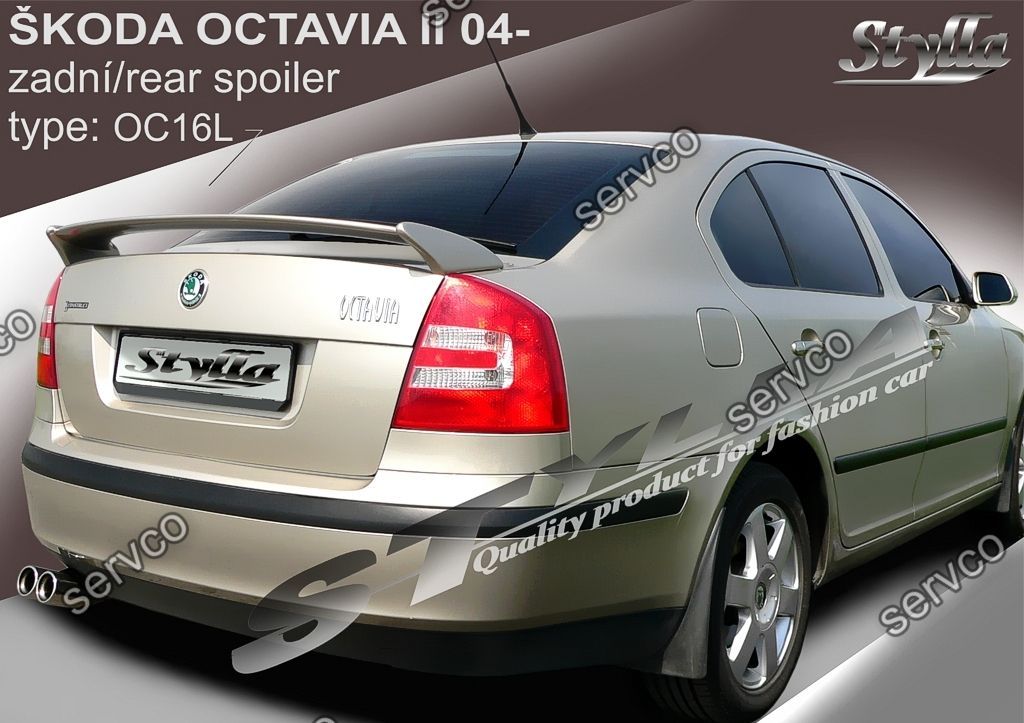 Eleron spoiler tuning sport Skoda Octavia 2 RS Vrs Sedan Hatchback 2004-2013 ver8