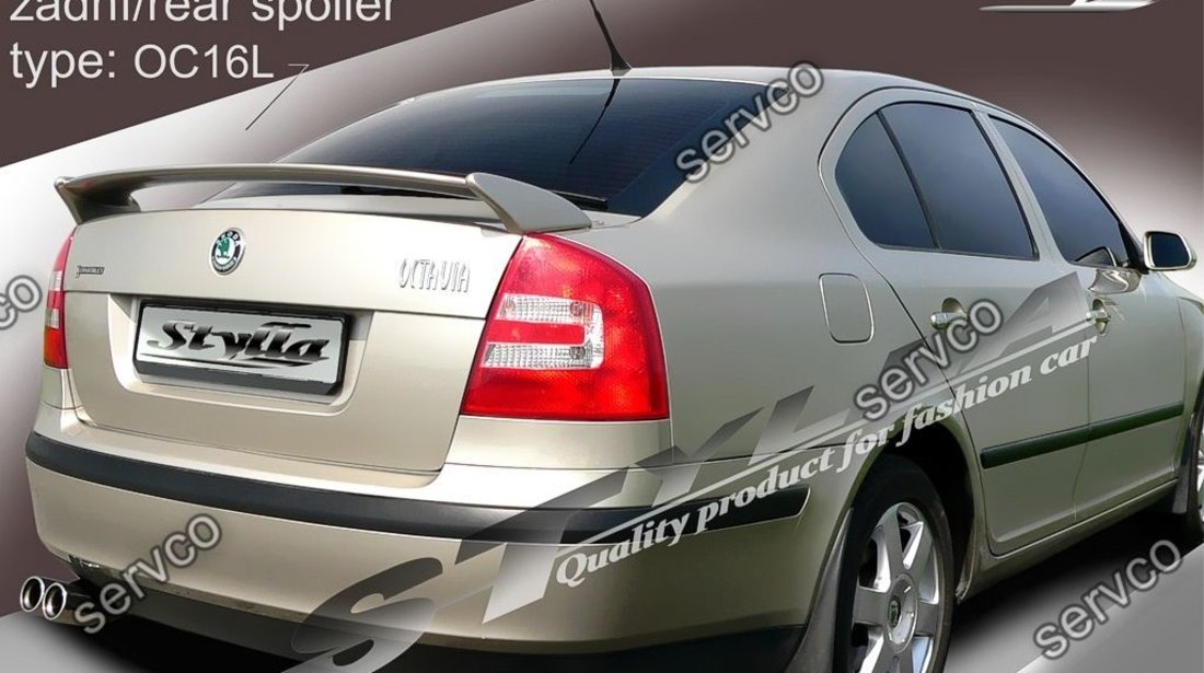 Eleron spoiler tuning sport Skoda Octavia 2 RS Vrs Sedan Hatchback 2004-2013 ver8