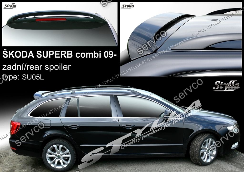 Eleron spoiler tuning sport Skoda Superb 2 Mk2 B6 3T Combi RS Gt Gti 2008-2015 ver1