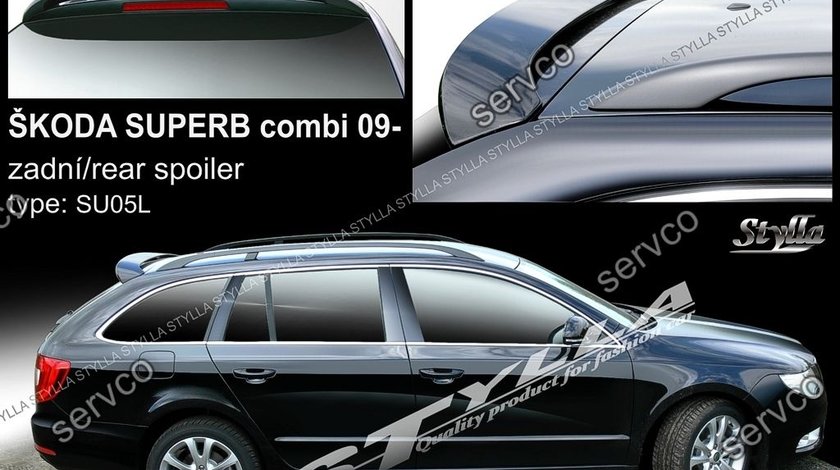 Eleron spoiler tuning sport Skoda Superb 2 Mk2 B6 3T Combi RS Gt Gti 2008-2015 ver1