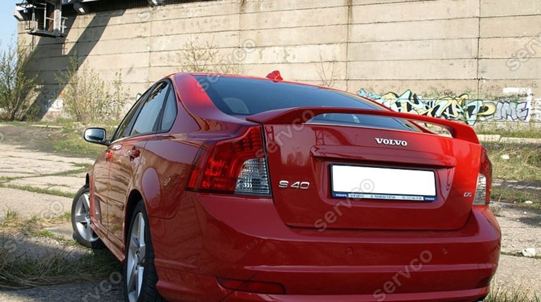 Eleron spoiler tuning sport Volvo S40 R Design T5 D2 D3 D4 2004-2012 ver1